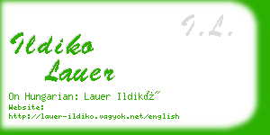 ildiko lauer business card